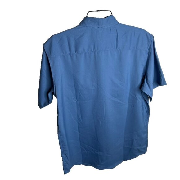 Columbia $65 Sportswear Men's Utilizer II Solid Short Sleeve Shirt Size S Blue - Picture 10 of 10
